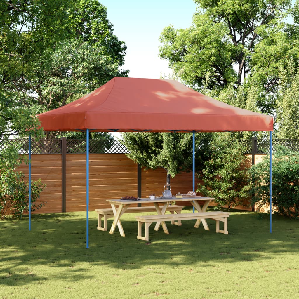 Tenda da Festa Pieghevole Pop-Up Terracotta 410x279x315 cm | homemem39