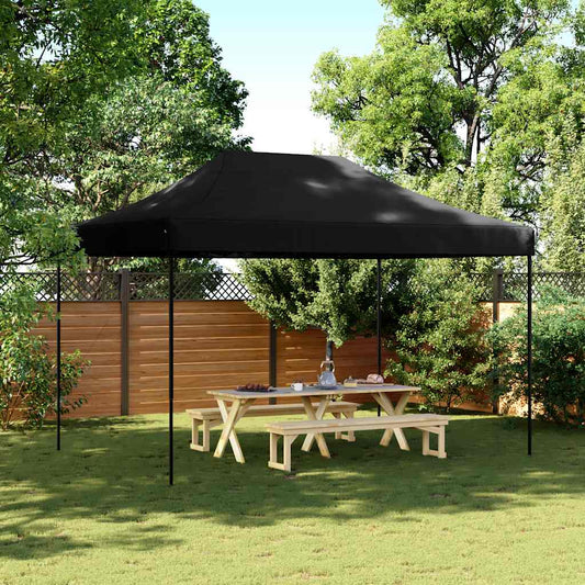 Tenda da Festa Pieghevole Pop-Up Nero 410x279x315 cm | homemem39