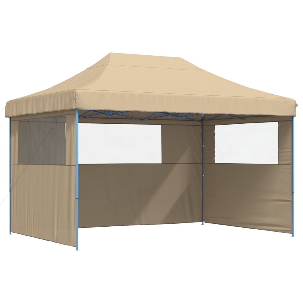Tendone per Feste Pieghevole Pop-Up con 3 Pareti Beige - homemem39