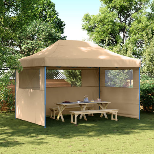 Tendone per Feste Pieghevole Pop-Up con 3 Pareti Beige | homemem39