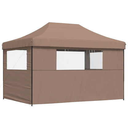Tendone per Feste Pieghevole Pop-Up con 3 Pareti Marrone | homemem39