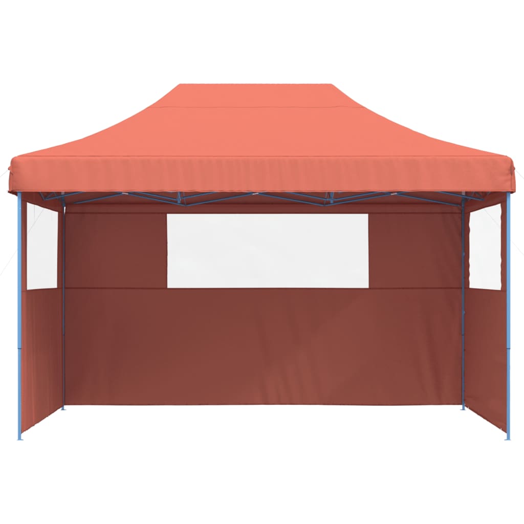 Tendone per Feste Pieghevole Pop-Up con 3 Pareti Terracotta | homemem39