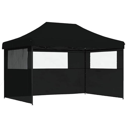 Tendone per Feste Pieghevole Pop-Up con 3 Pareti Nero | homemem39