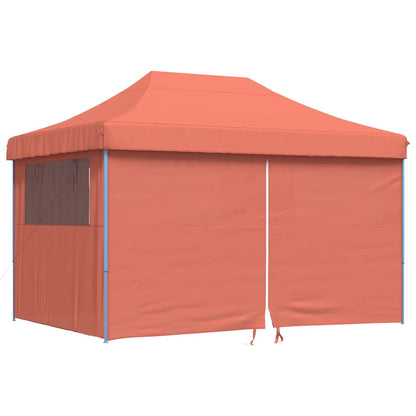 Tendone per Feste Pieghevole Pop-Up con 4 Pareti Terracotta - homemem39