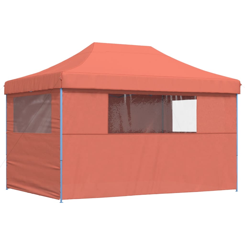 Tendone per Feste Pieghevole Pop-Up con 4 Pareti Terracotta - homemem39