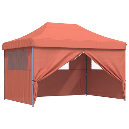 Tendone per Feste Pieghevole Pop-Up con 4 Pareti Terracotta - homemem39