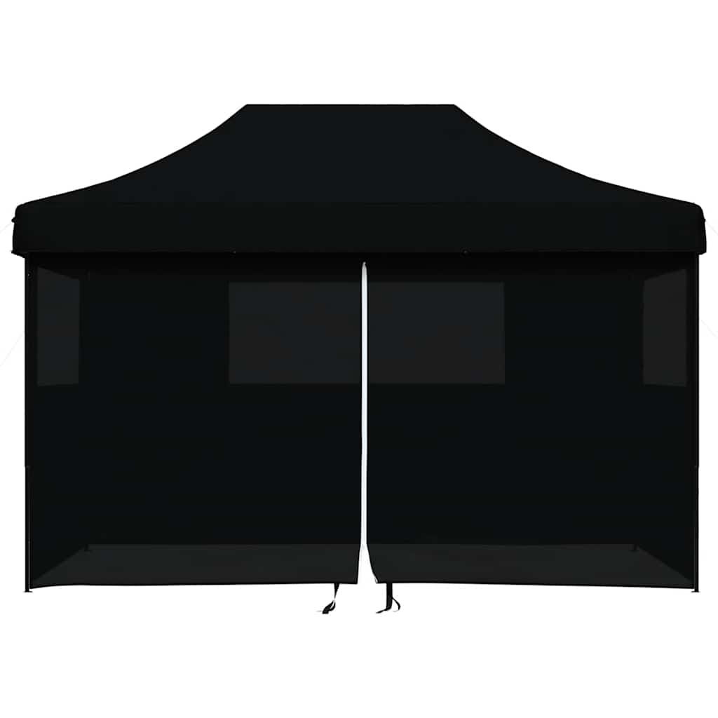 Tendone per Feste Pieghevole Pop-Up con 4 Pareti Nero | homemem39