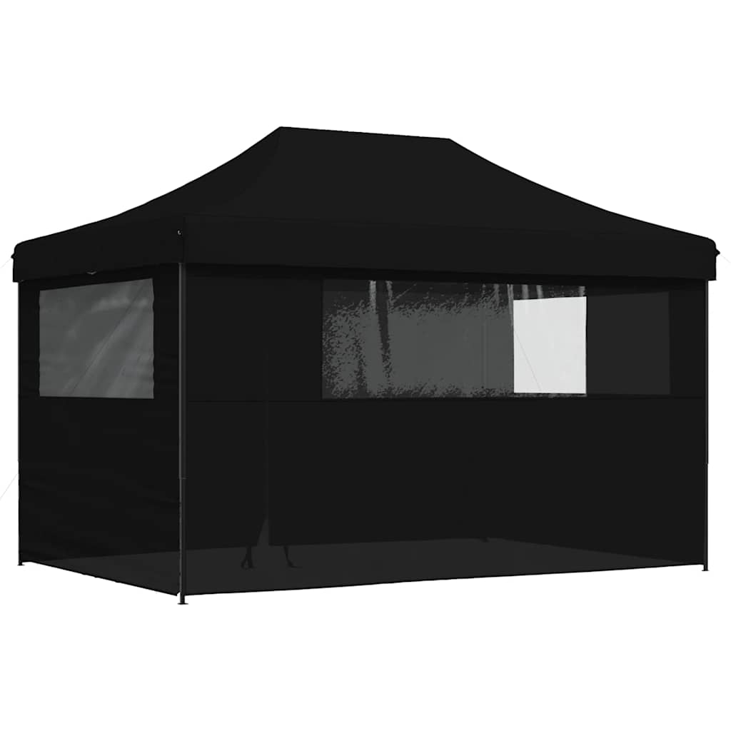 Tendone per Feste Pieghevole Pop-Up con 4 Pareti Nero | homemem39