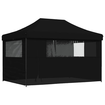 Tendone per Feste Pieghevole Pop-Up con 4 Pareti Nero | homemem39