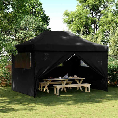 Tendone per Feste Pieghevole Pop-Up con 4 Pareti Nero | homemem39
