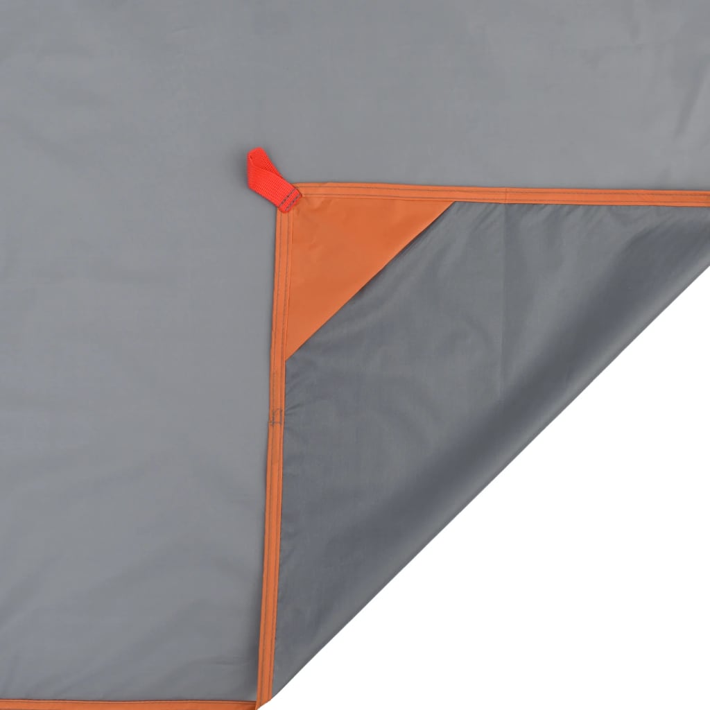 Tovaglia da Picnic con Picchetti Grigio e Arancione 205x155 cm