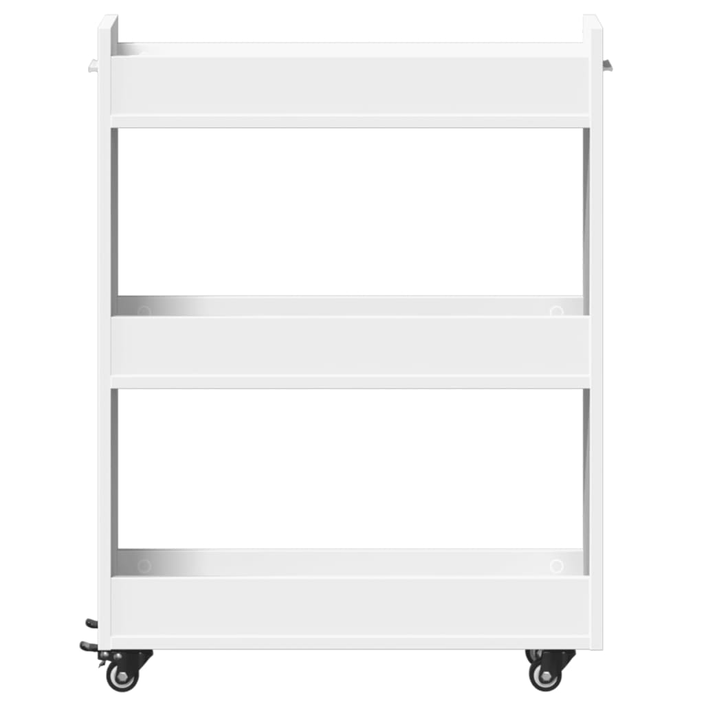 Mobile con Ruote Bianco 60x22x79 cm in Legno Multistrato - homemem39