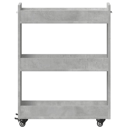 Mobile con Ruote Grigio Cemento 60x22x79cm in Legno Multistrato - homemem39