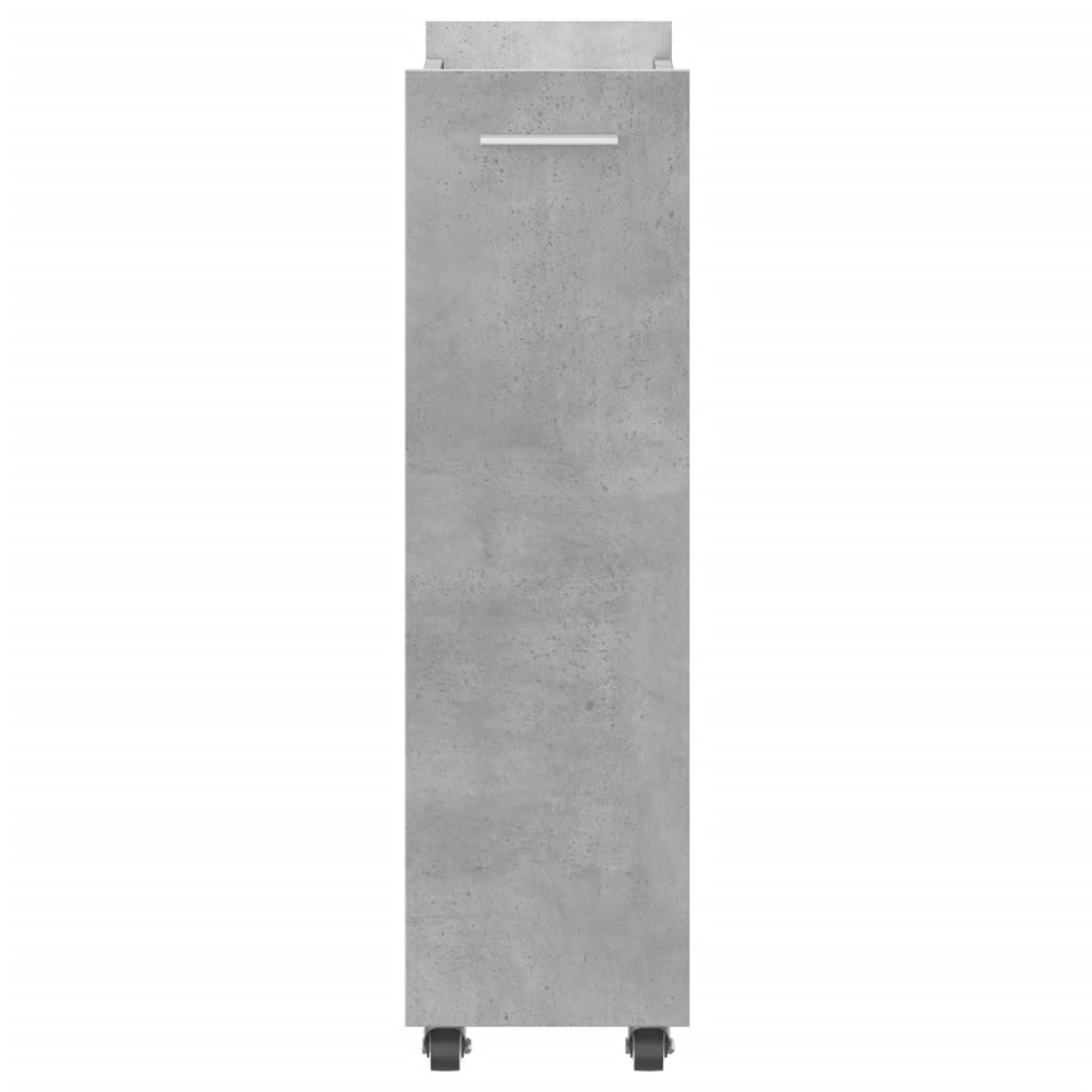 Mobile con Ruote Grigio Cemento 60x22x79cm in Legno Multistrato - homemem39