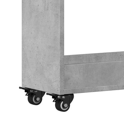 Mobile con Ruote Grigio Cemento 60x22x79cm in Legno Multistrato - homemem39