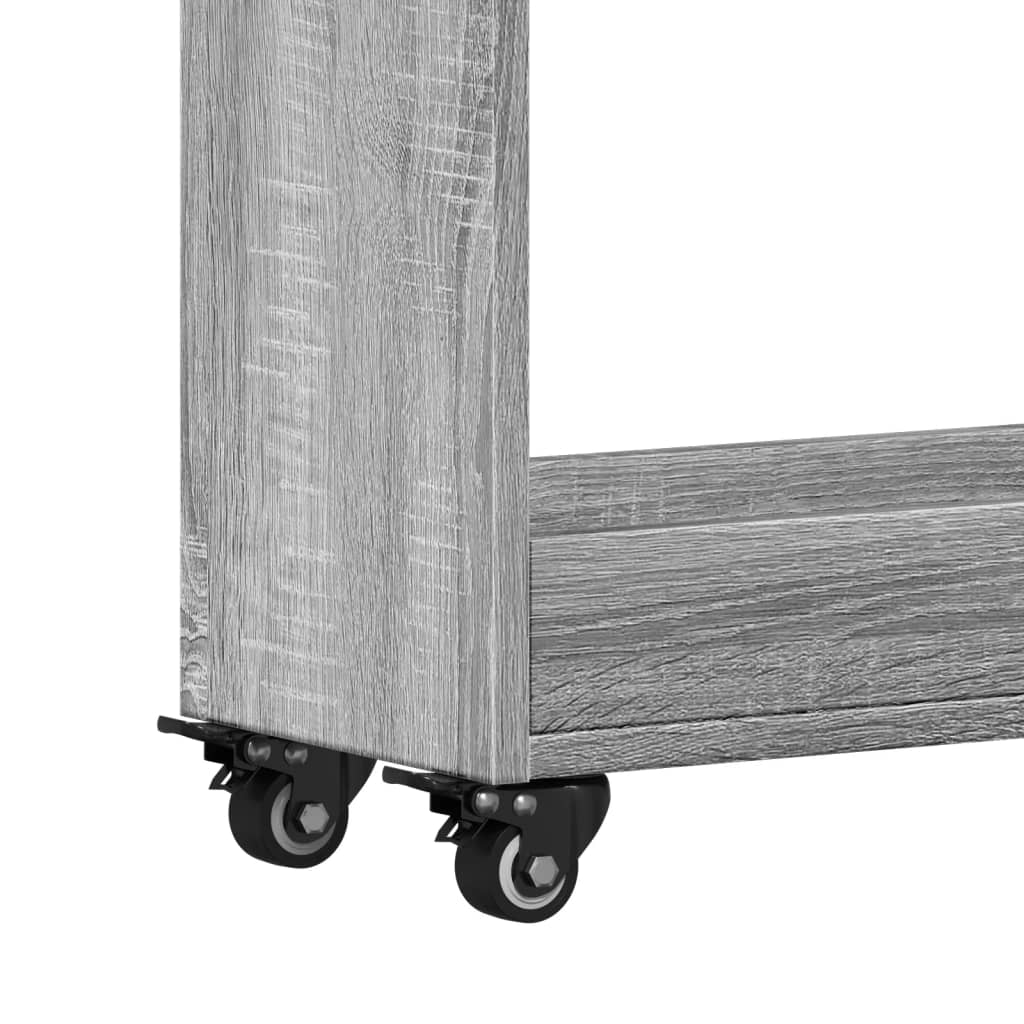 Mobile con Ruote Grigio Sonoma 60x22x79 cm in Legno Multistrato - homemem39