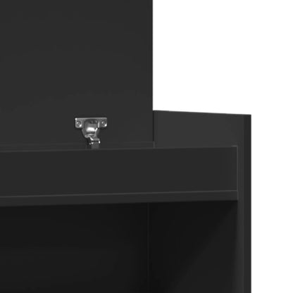 Scarpiera Nera 100,5x28x100 cm in Legno Multistrato - homemem39