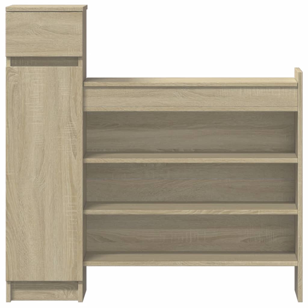 Scarpiera Rovere Sonoma 100,5x28x100 cm in Legno Multistrato - homemem39
