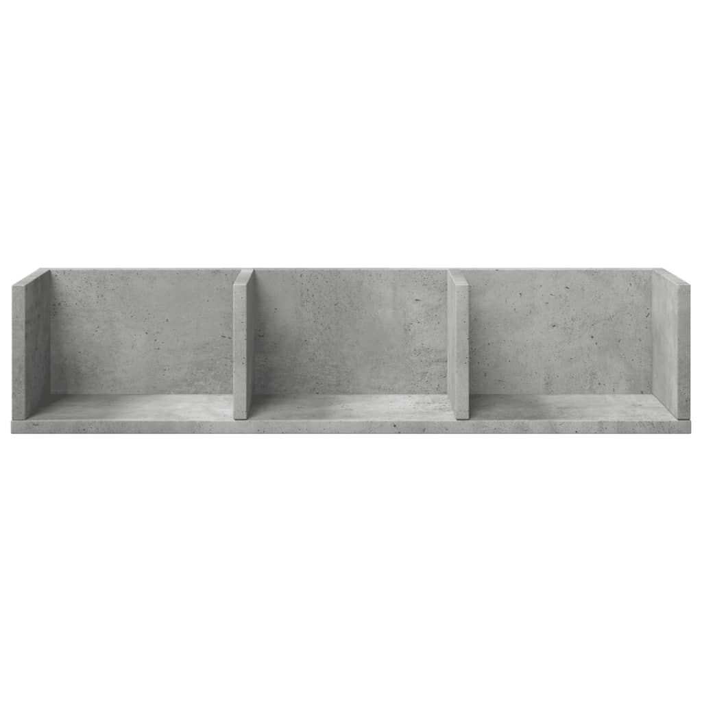 Mobili Parete 2 pz Grigio Cemento 75x18x16,5 cm in Multistrato | homemem39