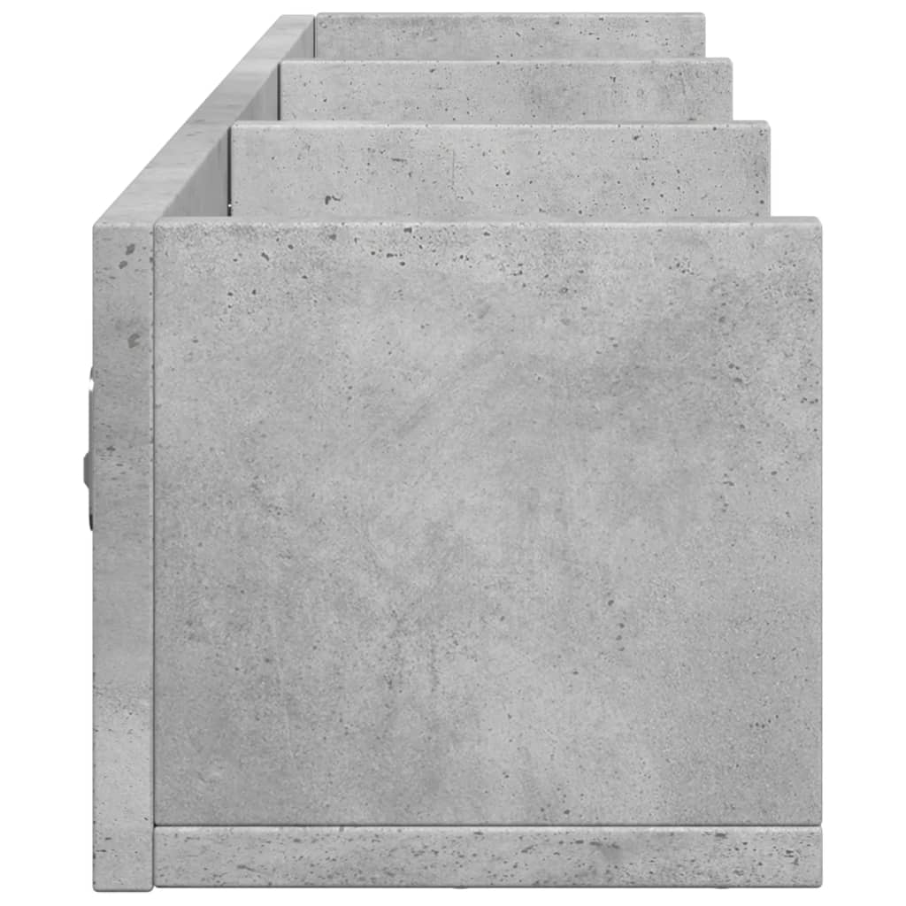 Mobili Parete 2 pz Grigio Cemento 75x18x16,5 cm in Multistrato | homemem39