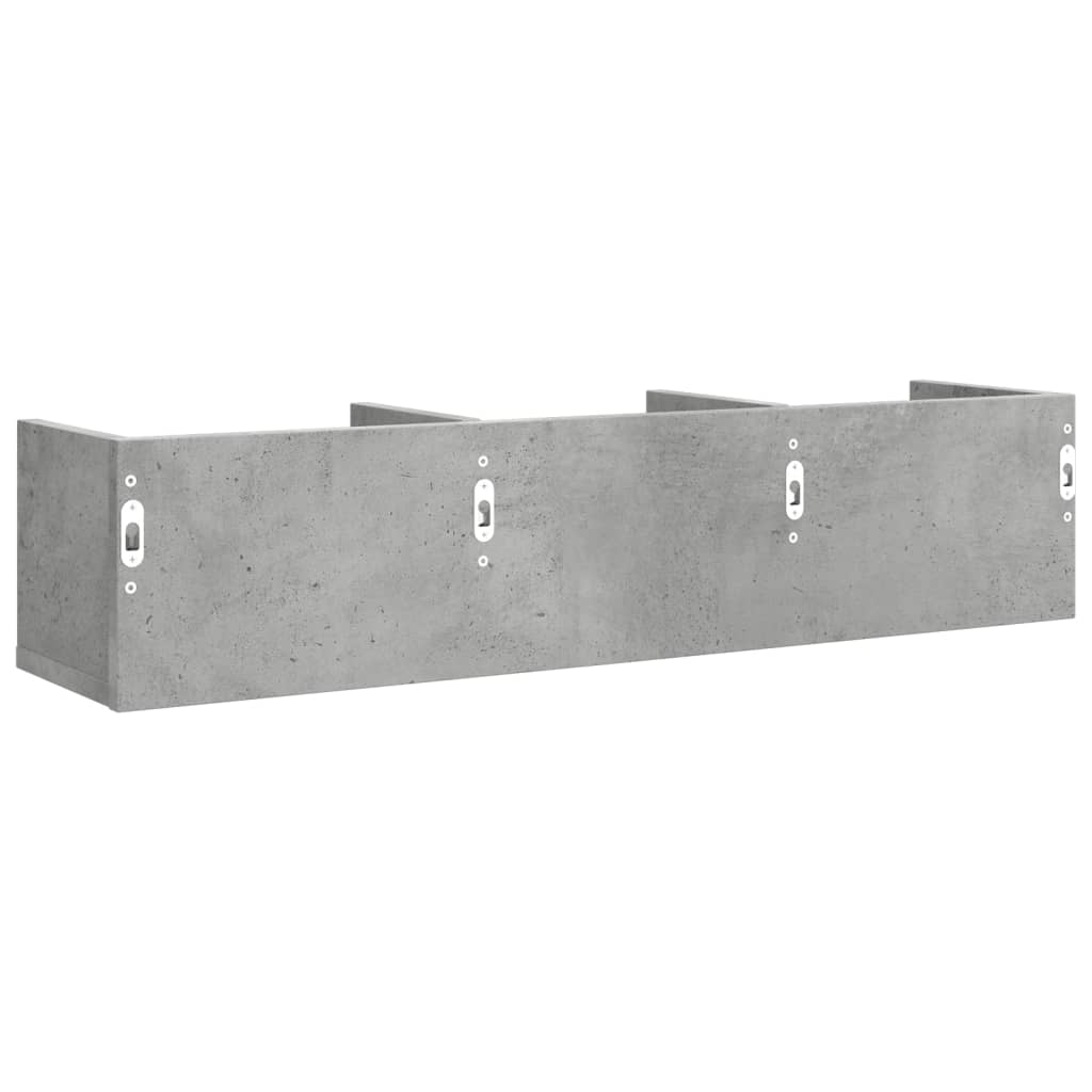 Mobili Parete 2 pz Grigio Cemento 75x18x16,5 cm in Multistrato | homemem39