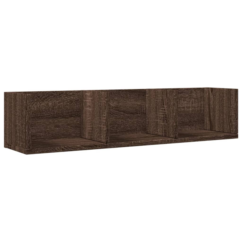 Armadietto a Muro Rovere Marrone 75x18x16,5cm Legno Multistrato