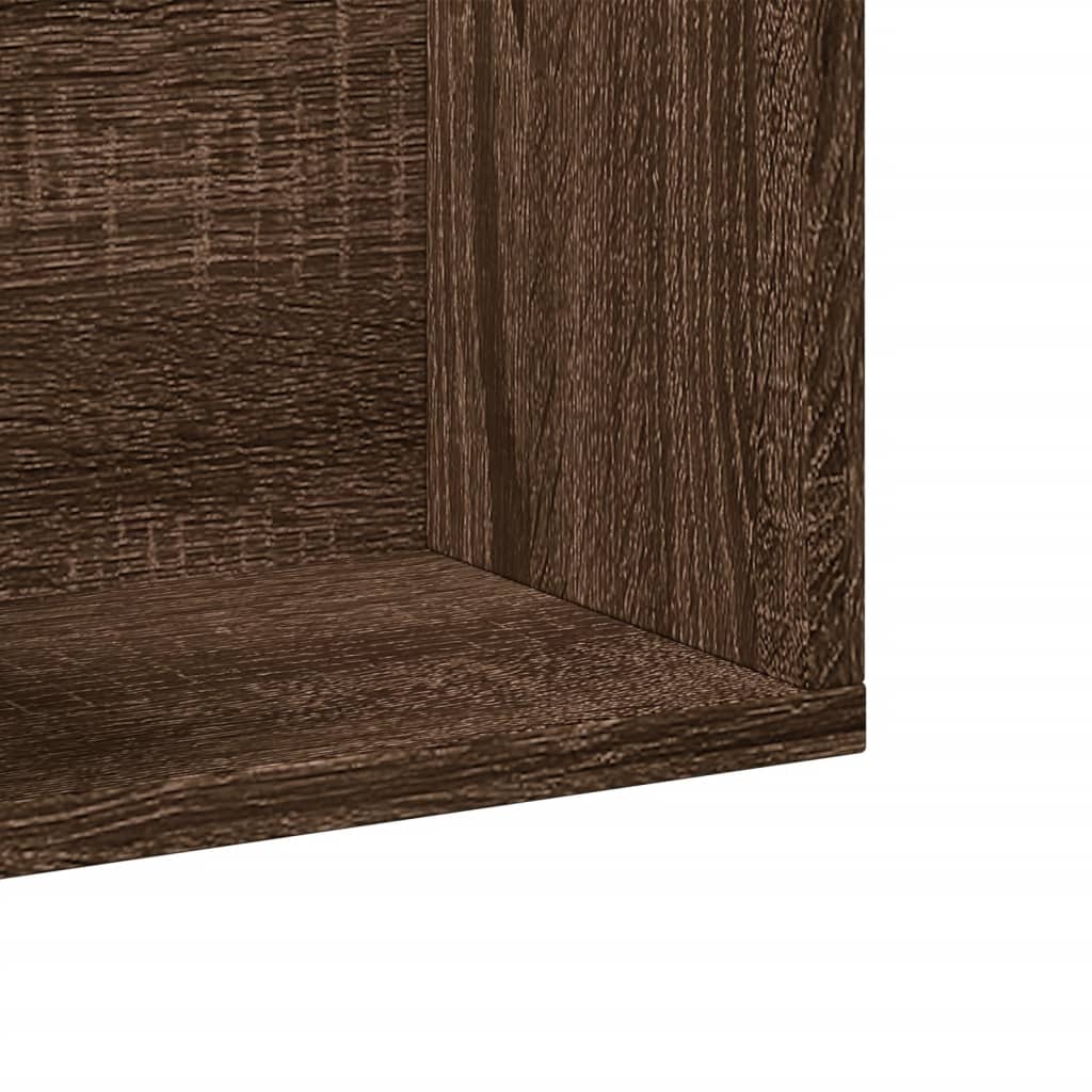 Mobili Parete 2pz Rovere Marrone 75x18x16,5cm Legno Multistrato | homemem39