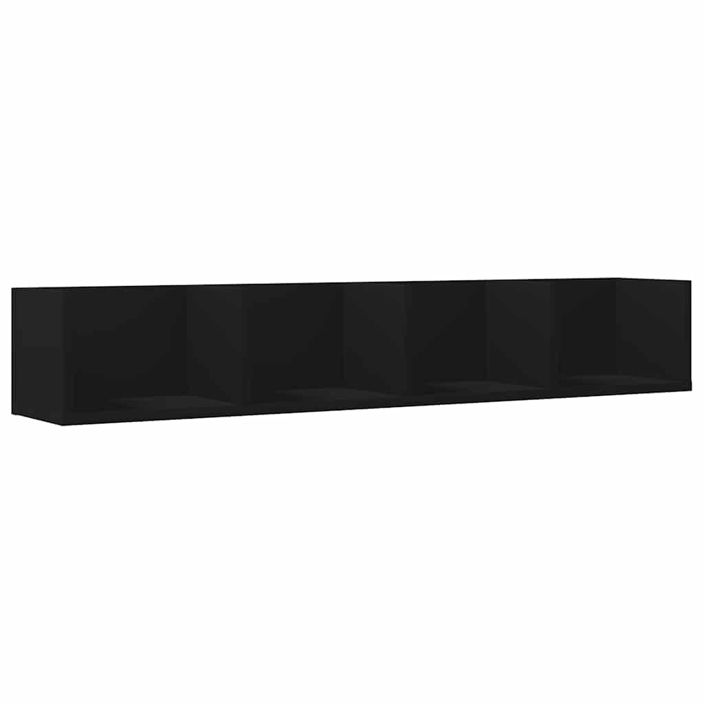 Mobili Parete 2 pz Neri 99x18x16,5 cm in Legno Multistrato | homemem39