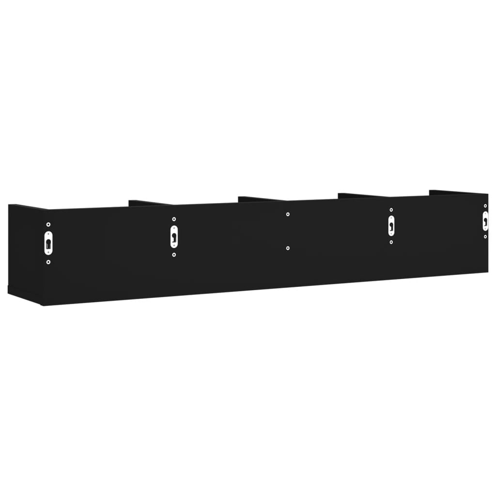 Mobili Parete 2 pz Neri 99x18x16,5 cm in Legno Multistrato | homemem39