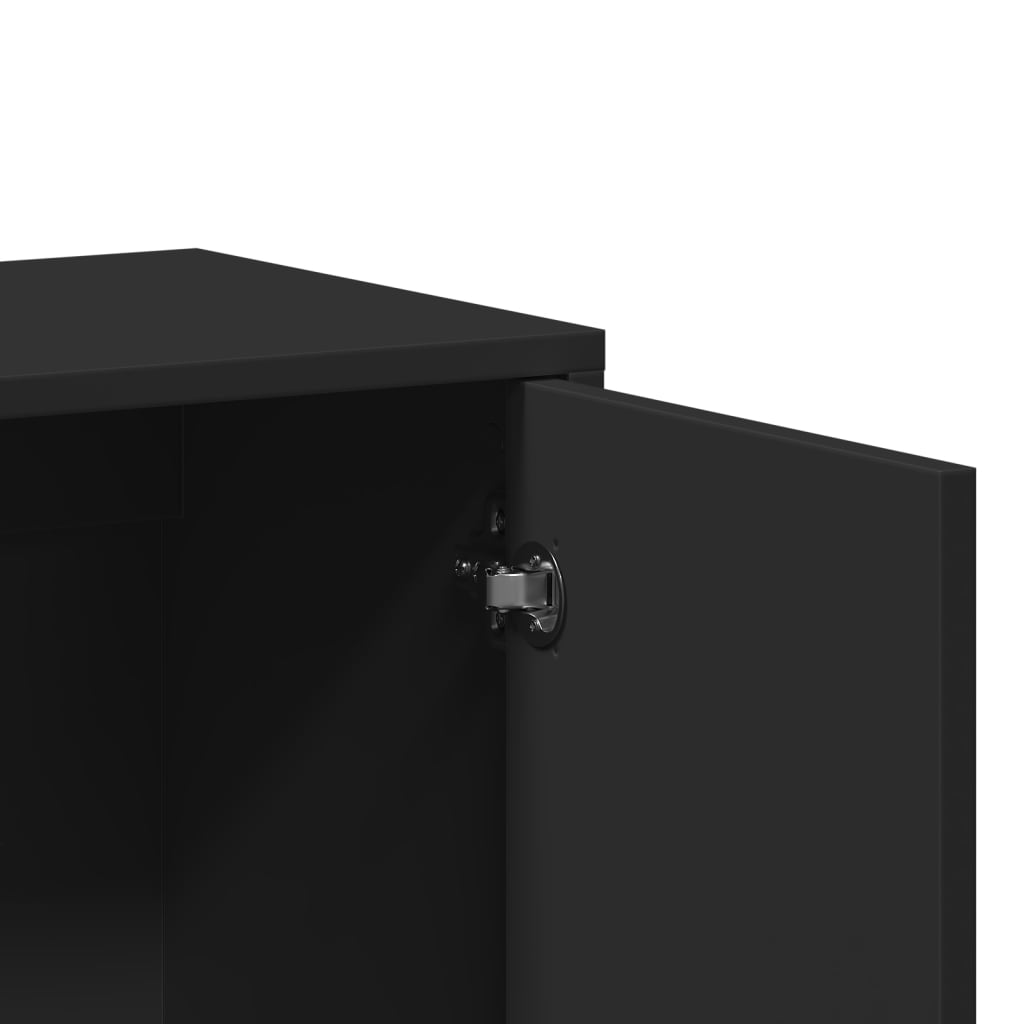 Credenza Nero 60x31x70 cm in Legno Multistrato