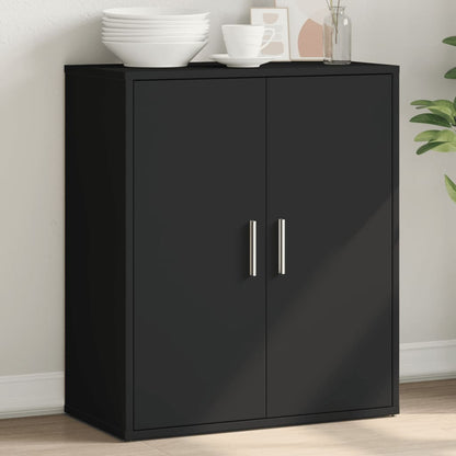 Credenza Nero 60x31x70 cm in Legno Multistrato