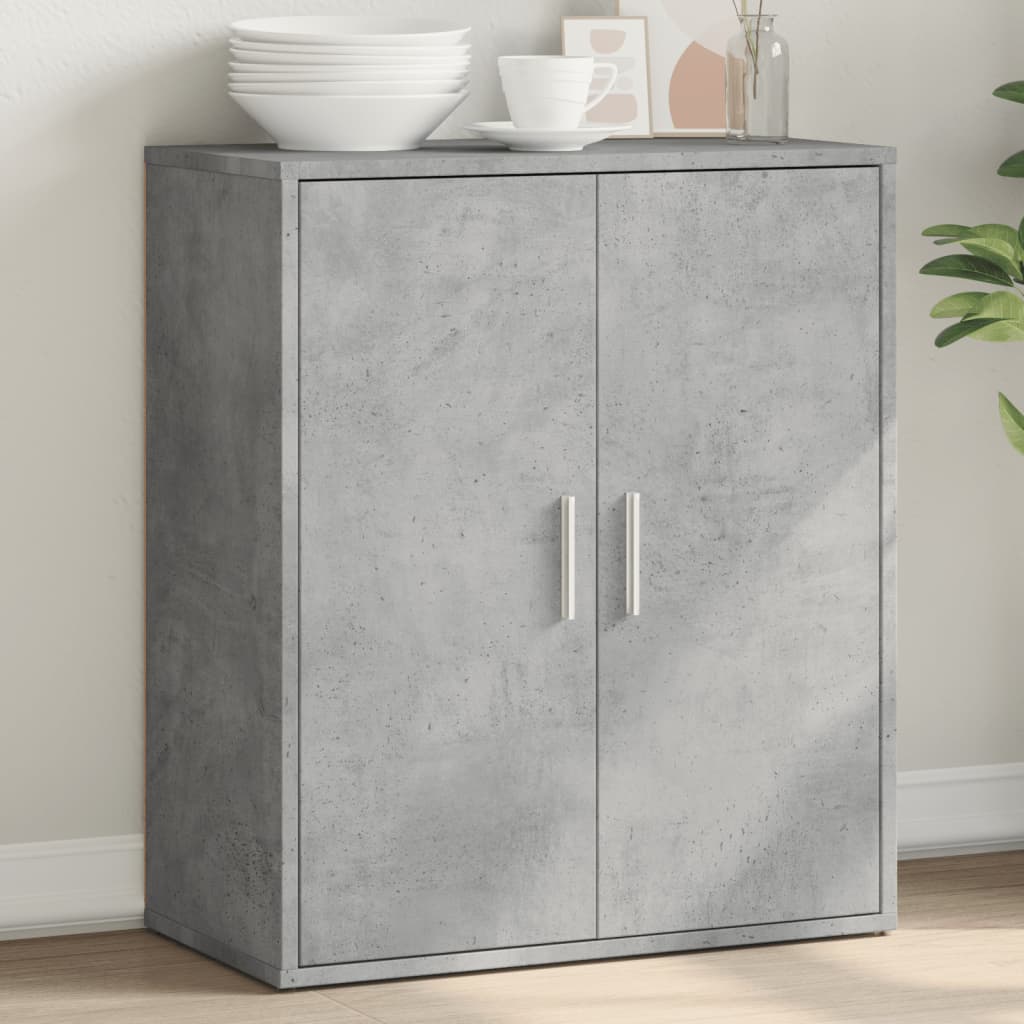 Credenza Grigio Cemento 60x31x70 cm in Legno Multistrato