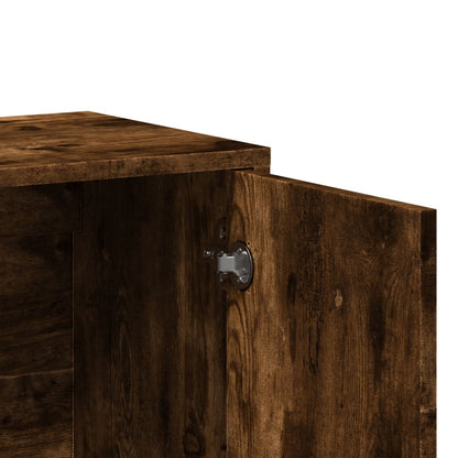 Credenza Rovere Fumo 60x31x70 cm in Legno Multistrato