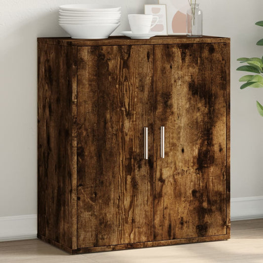 Smoked Oak Sideboard 60x31x70 cm in Multilayer Wood