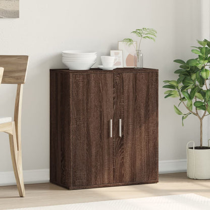 Brown Oak Sideboard 60x31x70 cm in Multilayer Wood