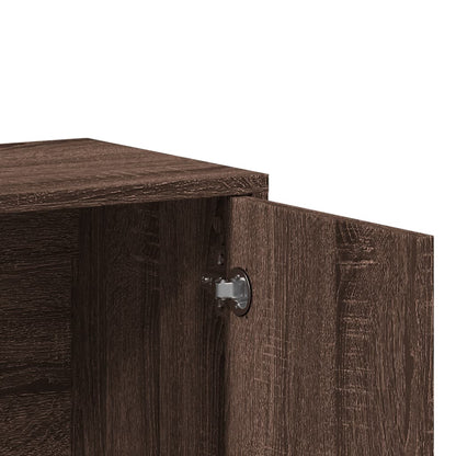 Brown Oak Sideboard 60x31x70 cm in Multilayer Wood