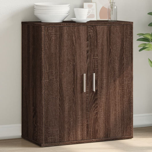 Brown Oak Sideboard 60x31x70 cm in Multilayer Wood