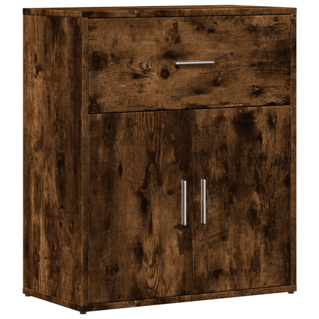 Smoked Oak Sideboard 60x31x70 cm in Multilayer Wood