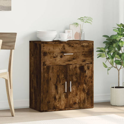 Smoked Oak Sideboard 60x31x70 cm in Multilayer Wood