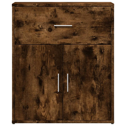 Smoked Oak Sideboard 60x31x70 cm in Multilayer Wood