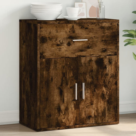 Smoked Oak Sideboard 60x31x70 cm in Multilayer Wood