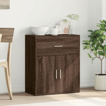 Brown Oak Sideboard 60x31x70 cm in Multilayer Wood