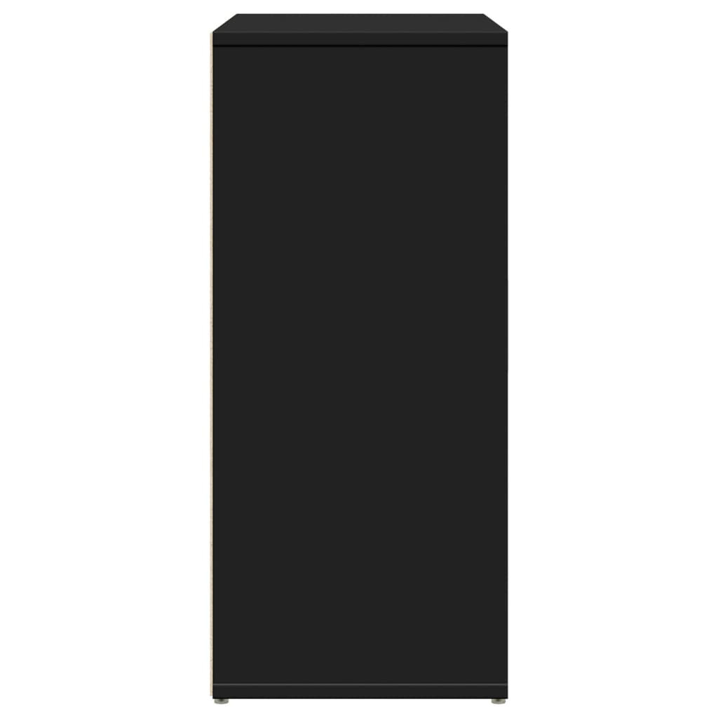 Credenza Nero 60x31x70 cm in Legno Multistrato - homemem39