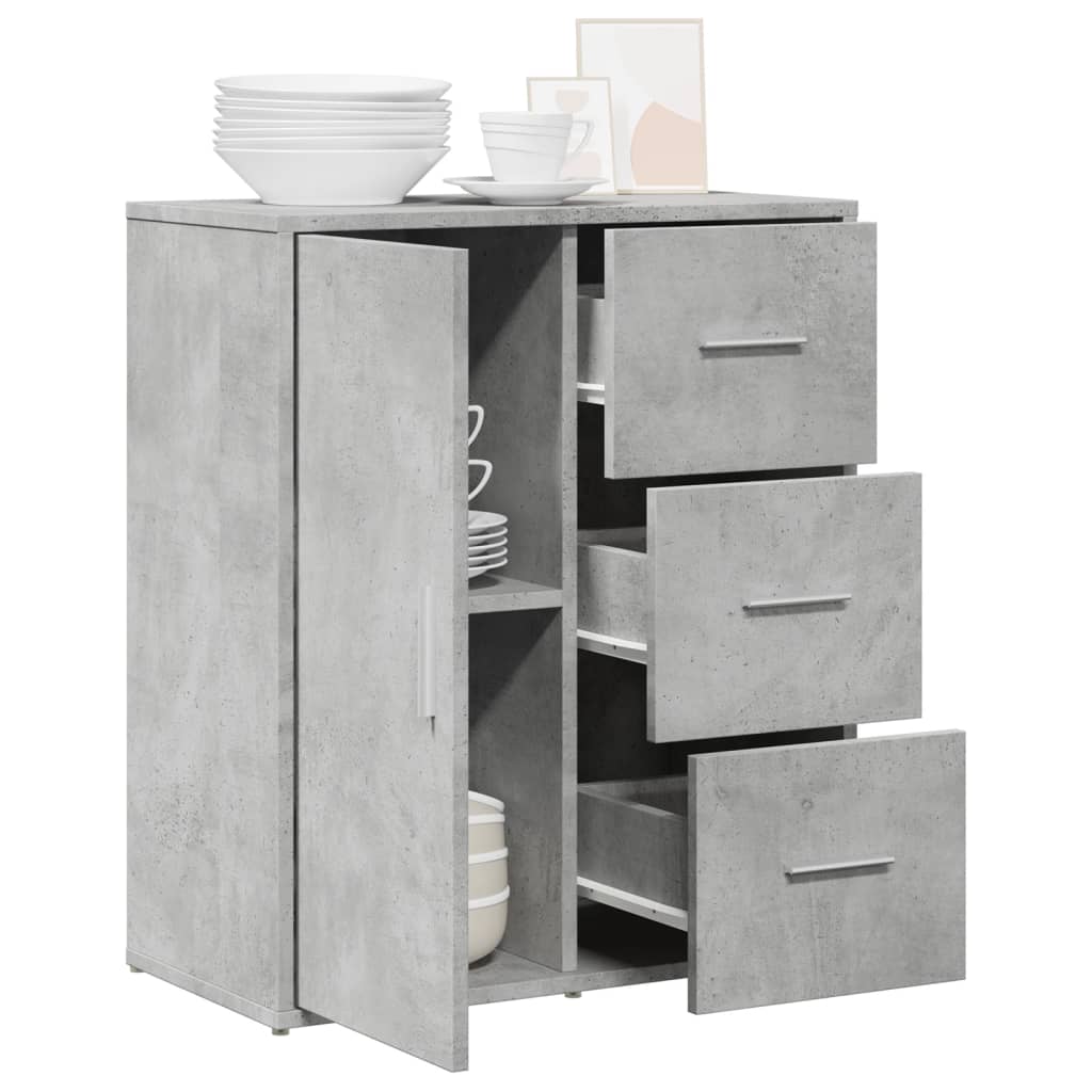 Cement Gray Sideboard 60x31x70 cm in Multilayer Wood