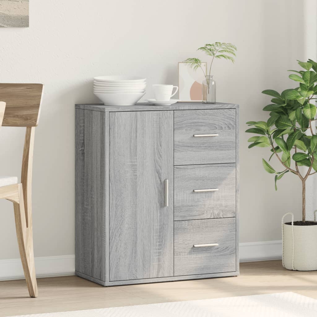 Credenza Grigio Sonoma 60x31x70cm in Legno Multistrato - homemem39