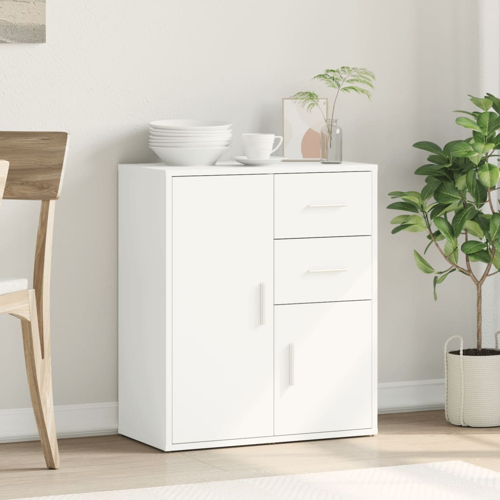 White Sideboard 60x31x70 cm in Multilayer Wood