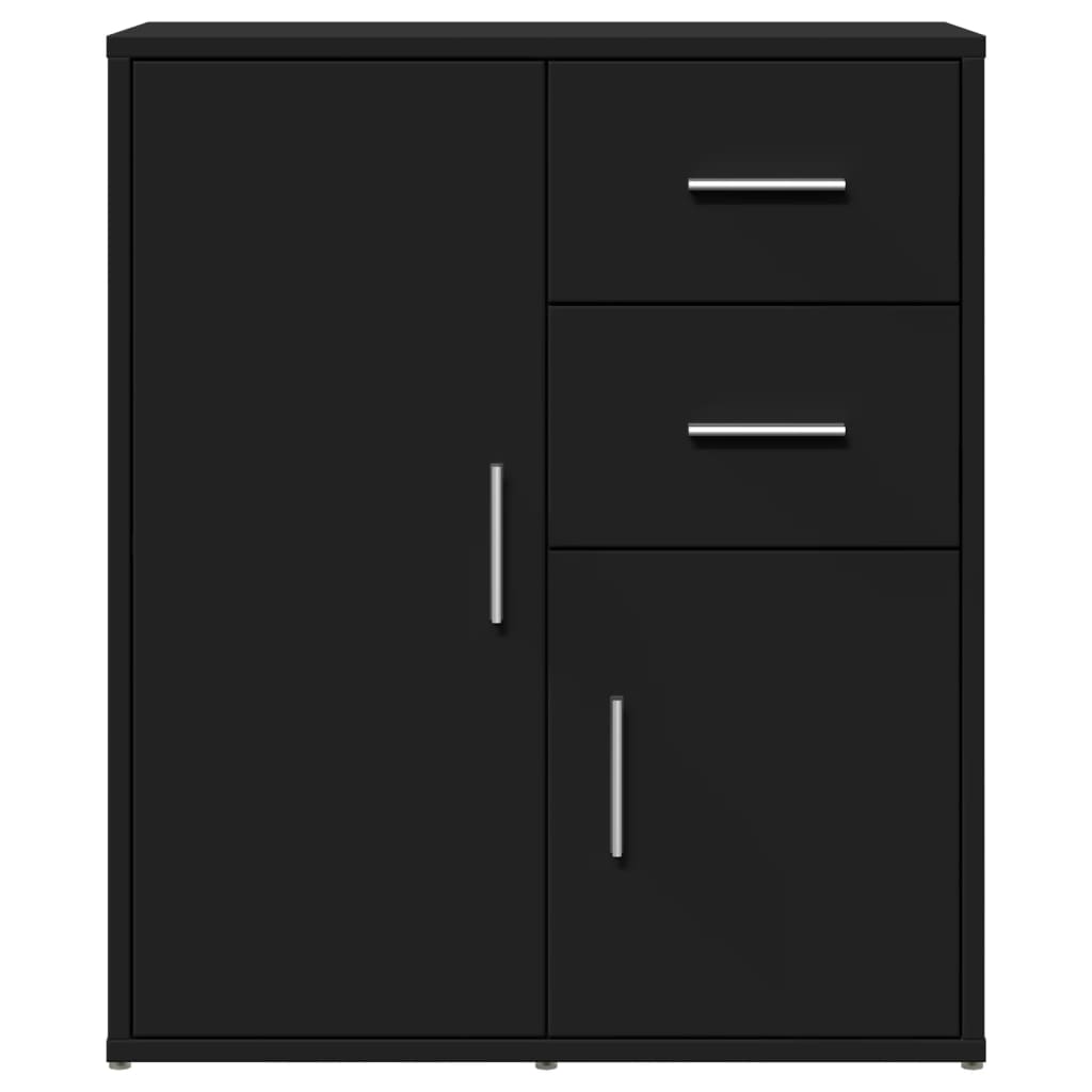 Black Sideboard 60x31x70 cm in Multilayer Wood