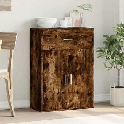 Smoked Oak Sideboard 60x30x84 cm in Multilayer Wood