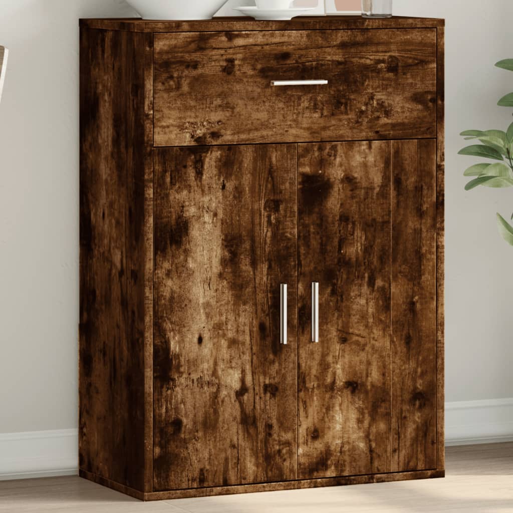 Smoked Oak Sideboard 60x30x84 cm in Multilayer Wood