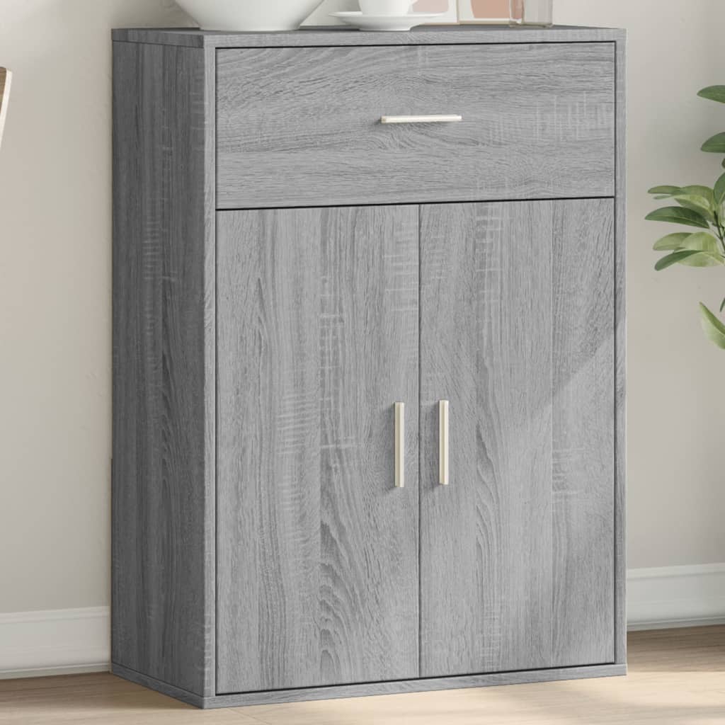 Sonoma Gray Sideboard 60x30x84 cm in Multilayer Wood